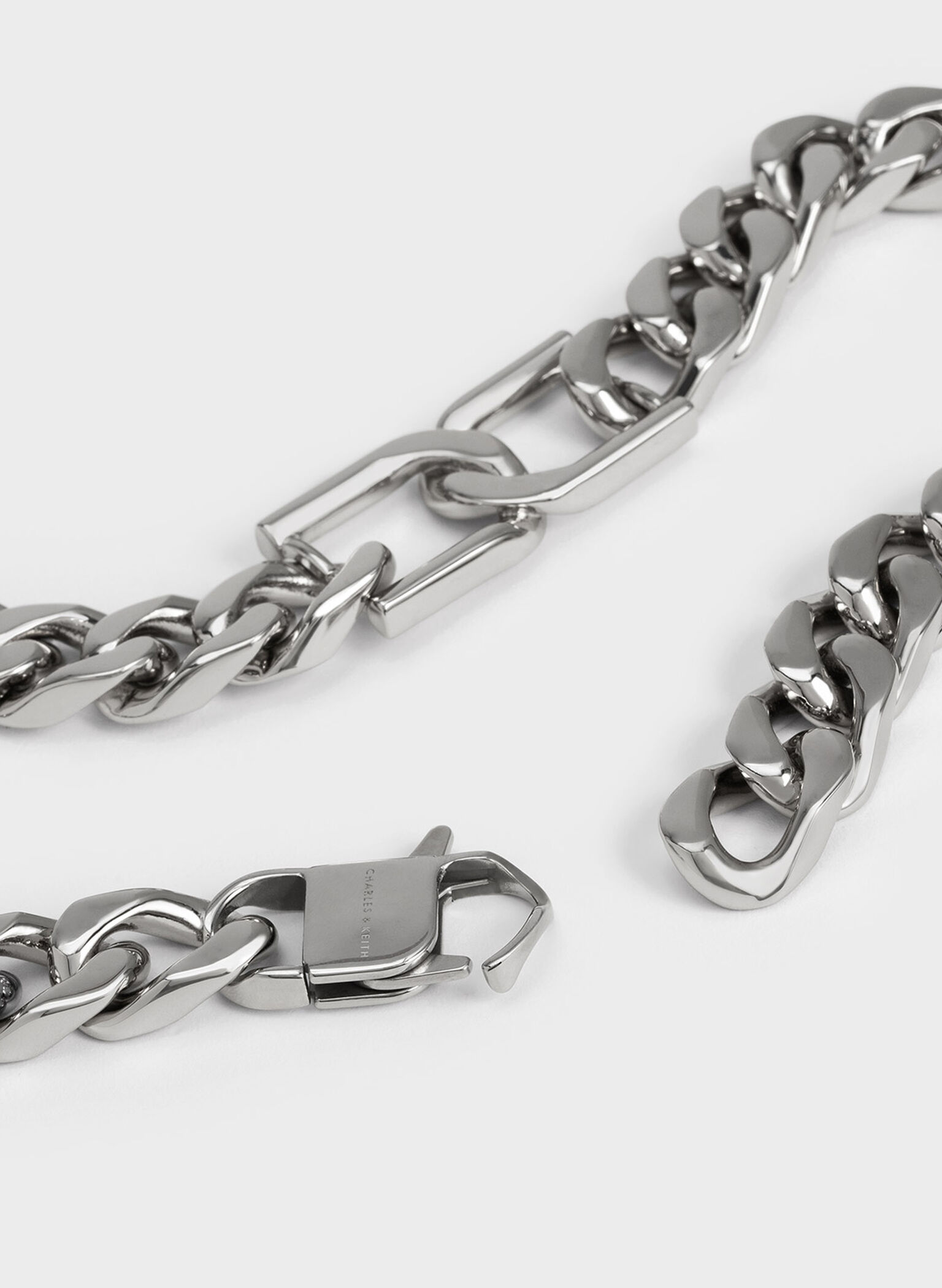 Gabine Chain-Link Choker Necklace, Silver, hi-res