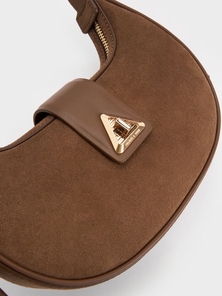 Trice 麂皮肩背包, 摩卡棕, hi-res