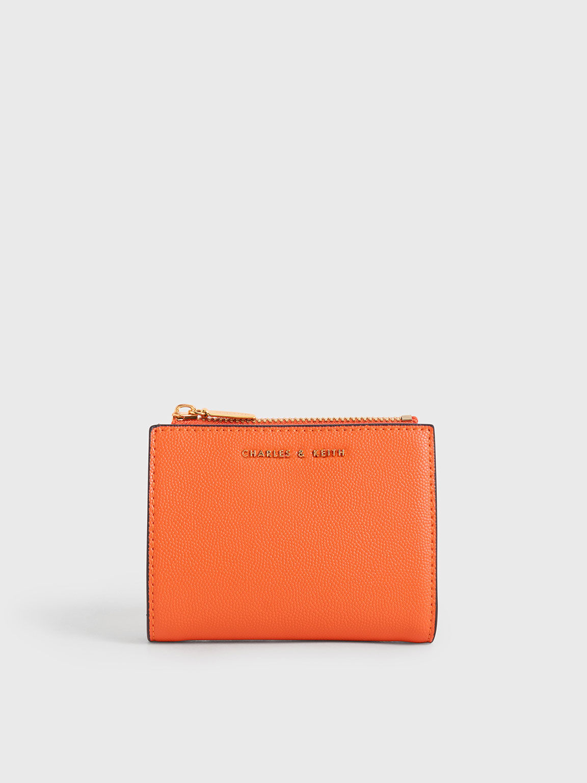 Mini Top Zip Small Wallet, Orange, hi-res