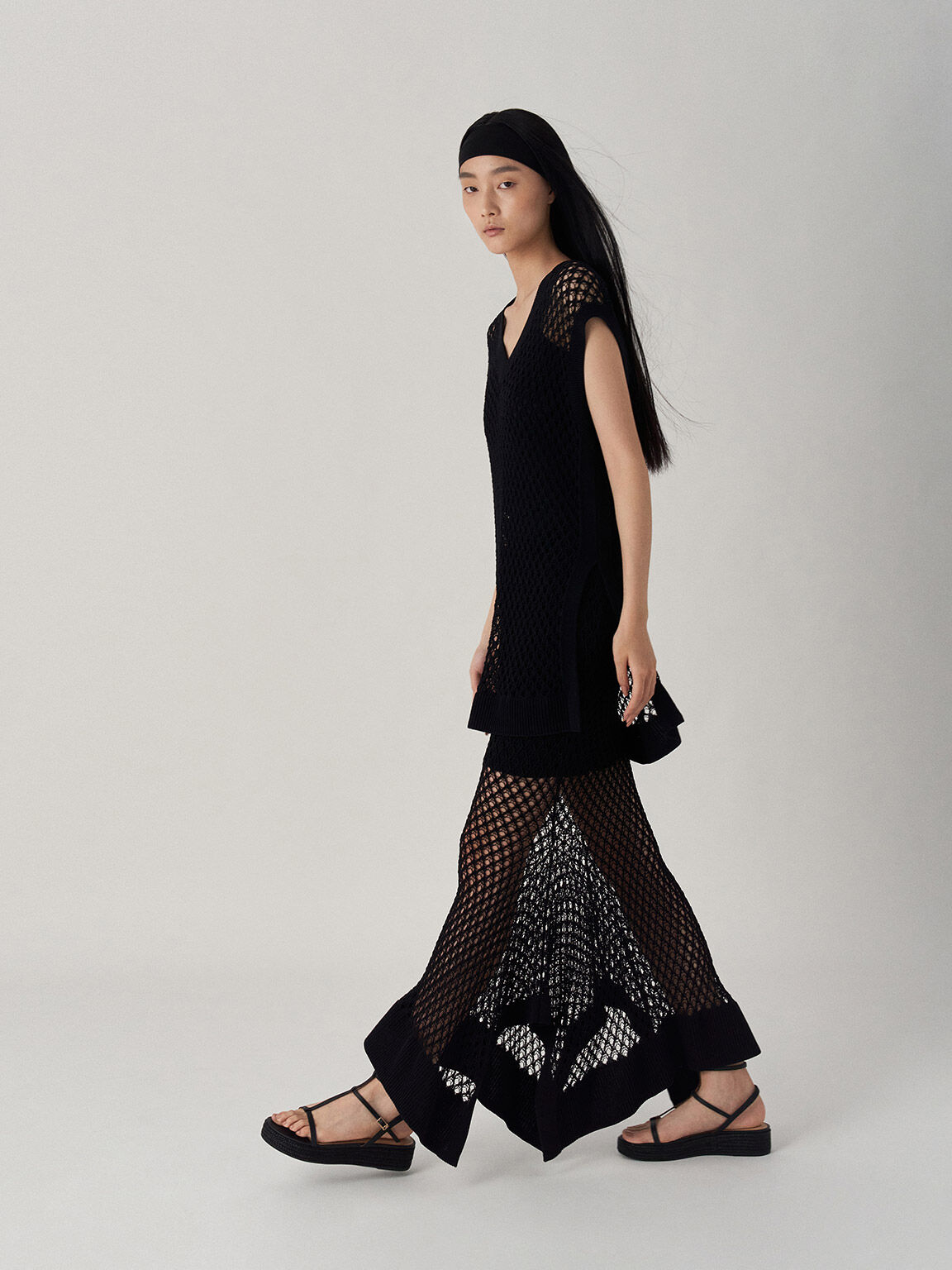 Black leather espadrille sandals online
