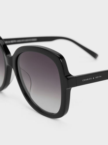 Gafas de sol mariposa de acetato, Negro, hi-res