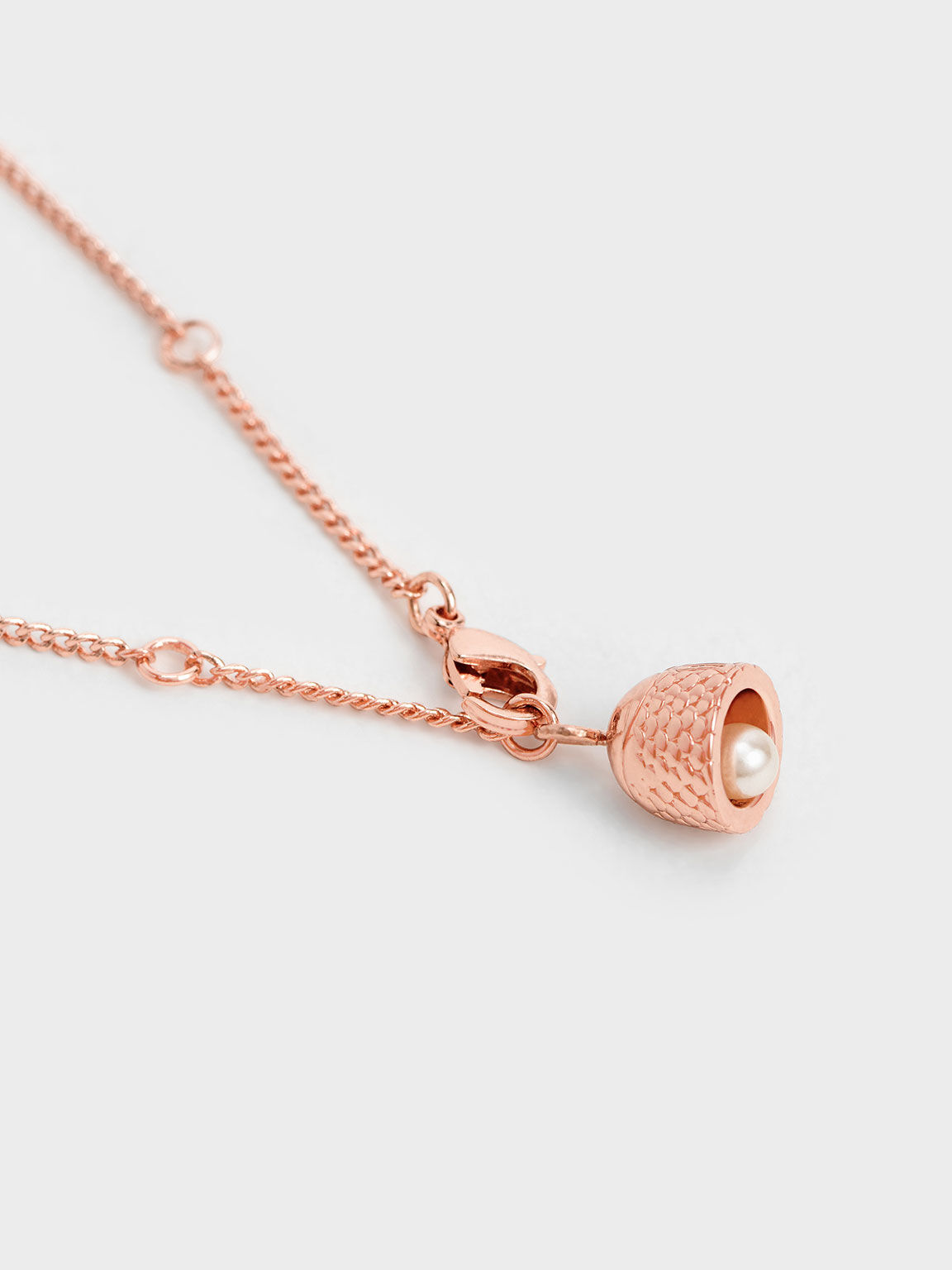 Charm Necklace, Rose Gold, hi-res