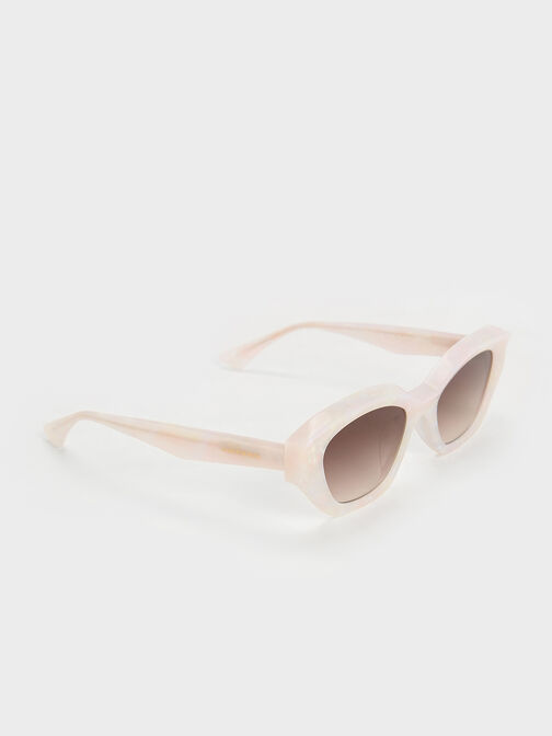 Onyx Recycled Acetate Cat-Eye Sunglasses, Pearl, hi-res