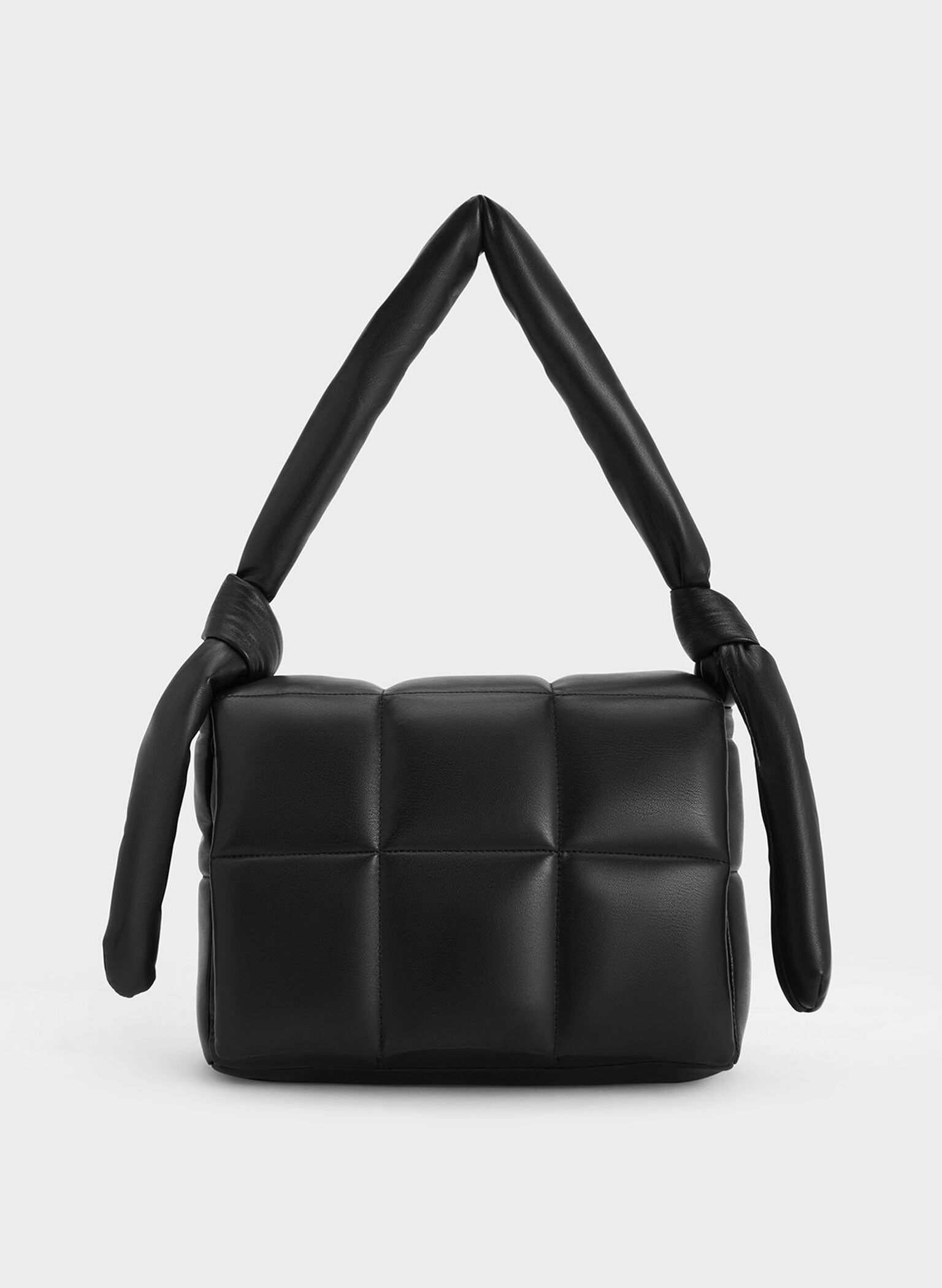 Jet Black Errya Quilted Puffy Crossbody Bag - CHARLES & KEITH US