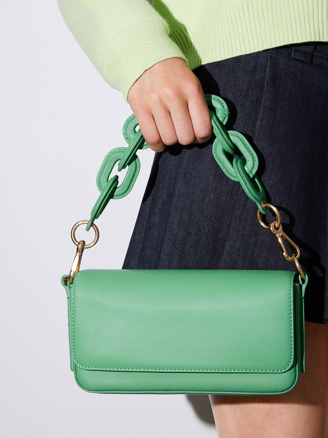 Charles and keith bag green store