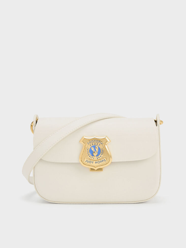 Judy Hopps Metallic Accent Shoulder Bag, Chalk, hi-res
