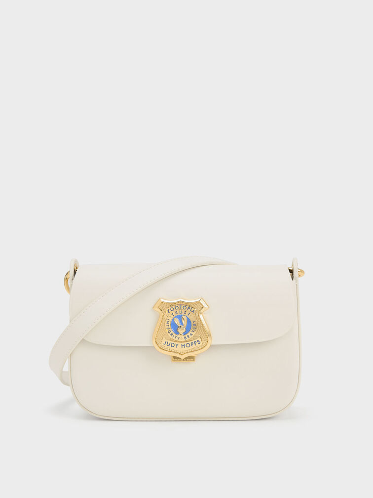 Judy Hopps Metallic Accent Shoulder Bag, Chalk, hi-res