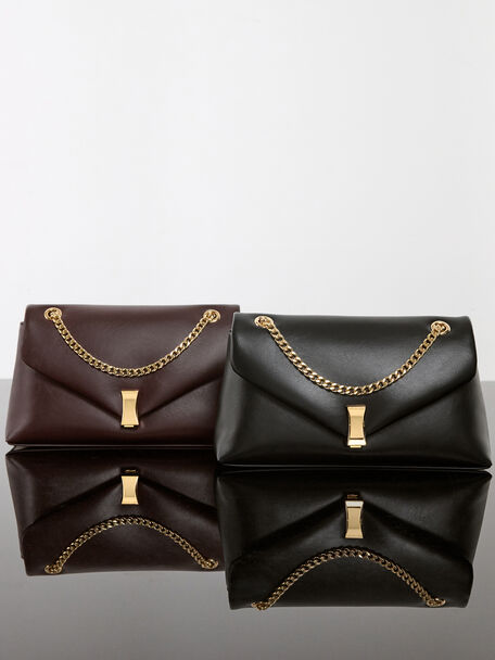 Lilibet Metallic-Accent Chain-Strap Bag, Black, hi-res