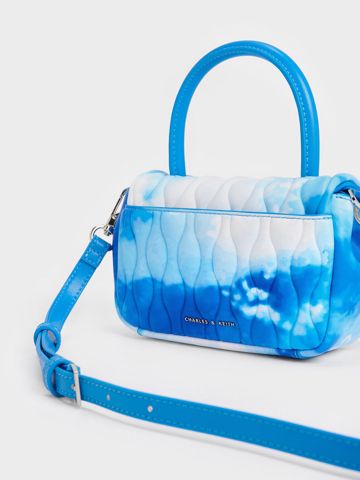 Iva Cloud-Print Boxy Top Handle Bag, Multi, hi-res