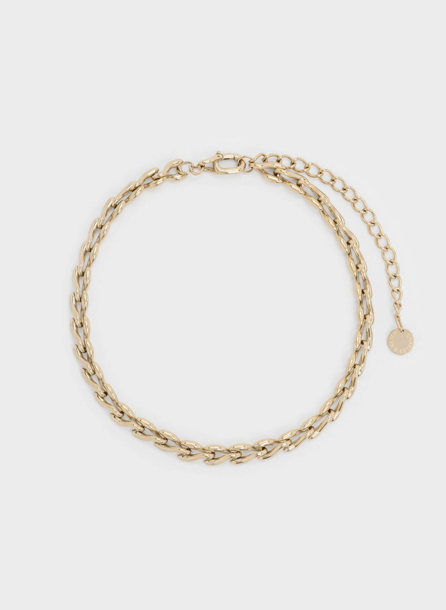 Colar gargantilha de elos de corrente Kris, Dourado, hi-res