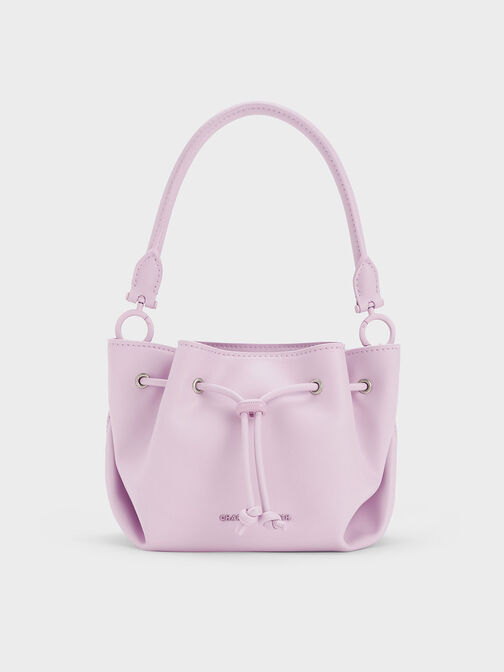 Boaz Drawstring Top Handle Bag, Lilac, hi-res