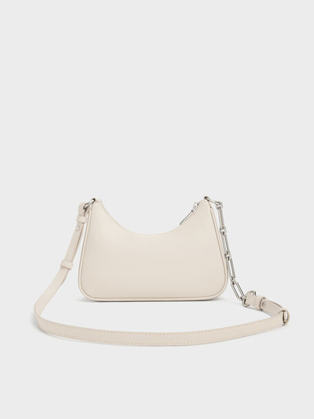 Lane Chain-Strap Shoulder Bag, Shell Grey, hi-res