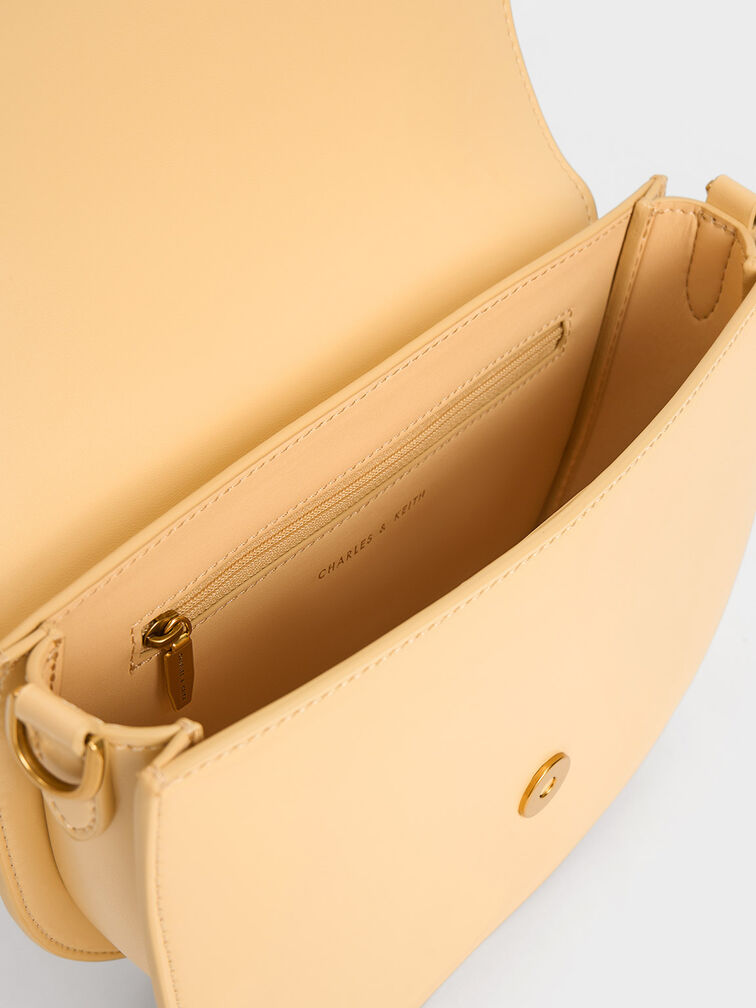 Beige Gabine Saddle Bag - CHARLES & KEITH US