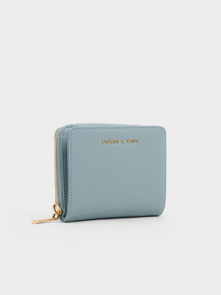 Zip-Around Small Wallet, Slate Blue, hi-res