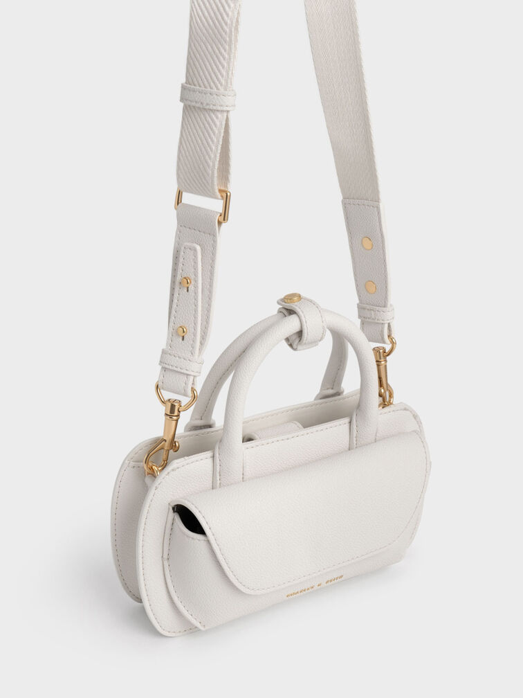 Selby Boxy Top Handle Bag, White, hi-res