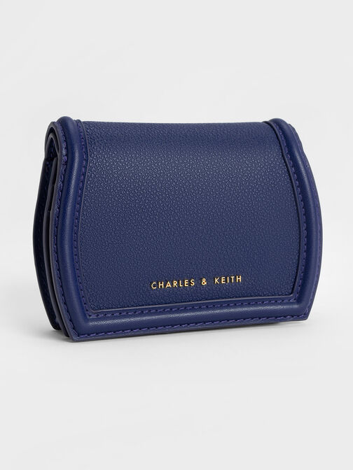 Leona Curved Wallet, Navy, hi-res