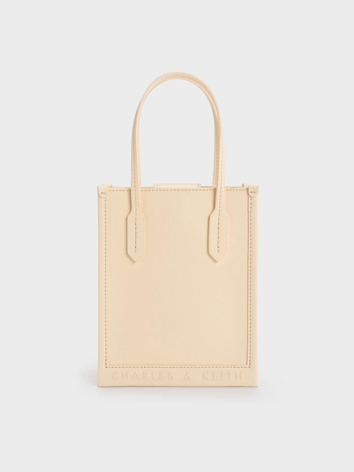 Geometric Tote Bag Beige