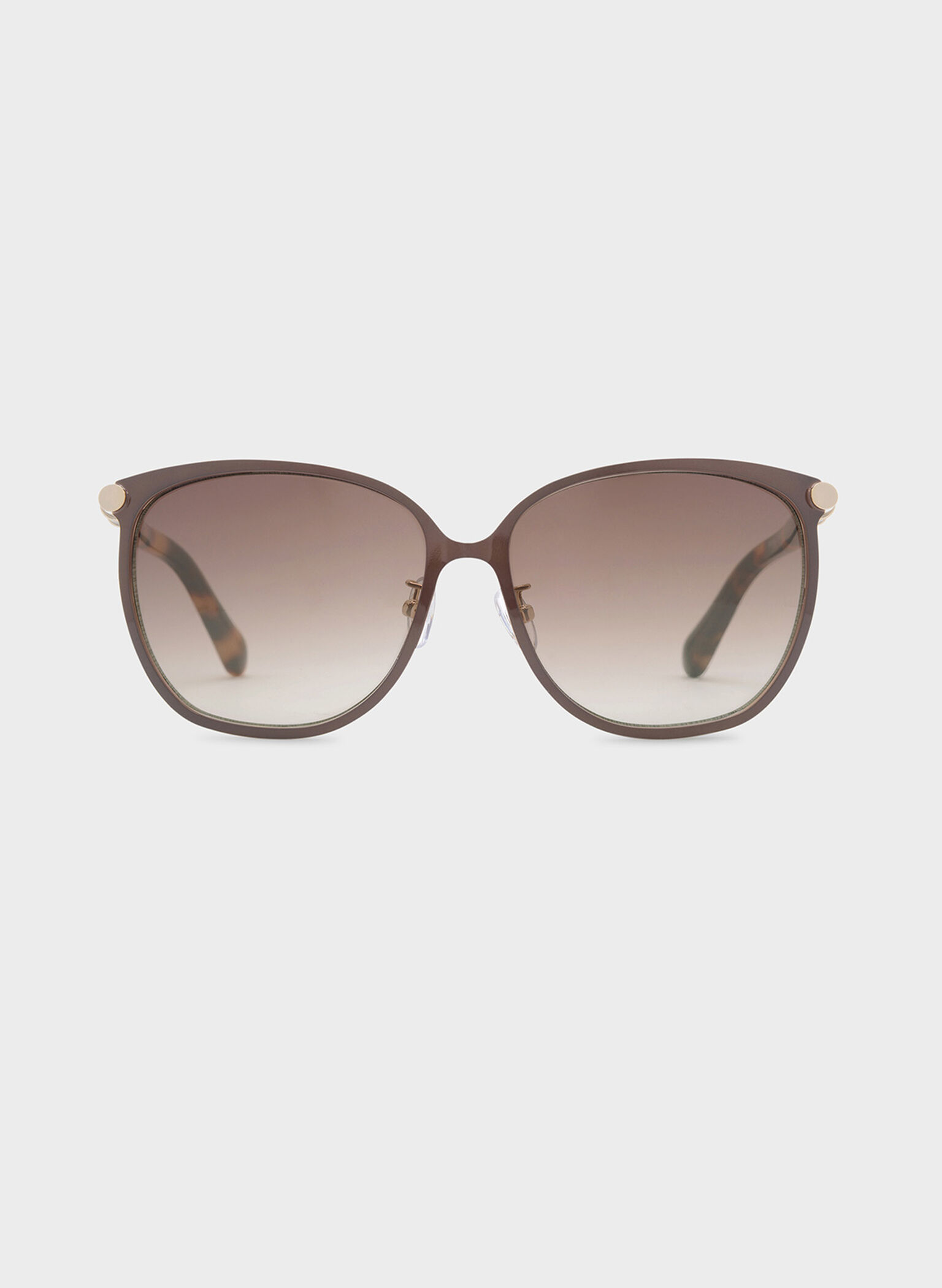 Gafas de sol cuadradas de gran tamaño, Marrón, hi-res