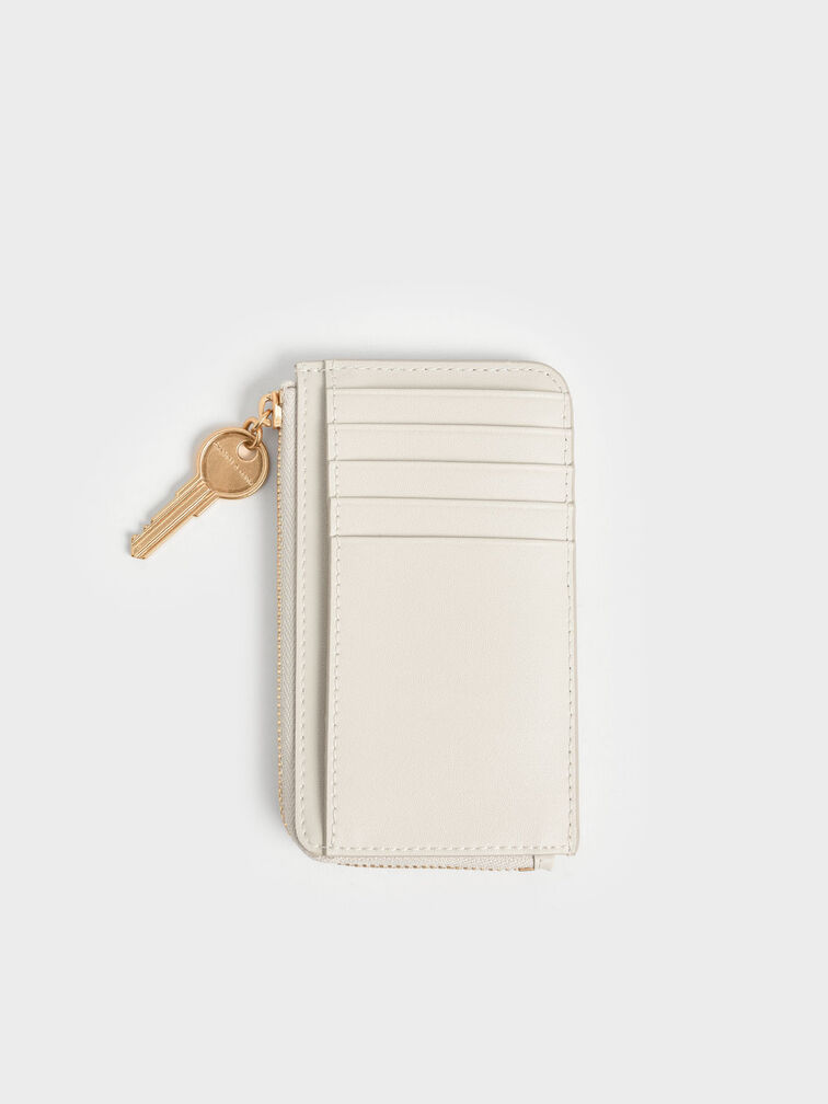 Zip-Around Mini Wallet, Cream, hi-res