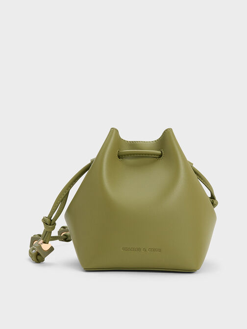 Cube Knotted Bucket Bag, Pistachio, hi-res