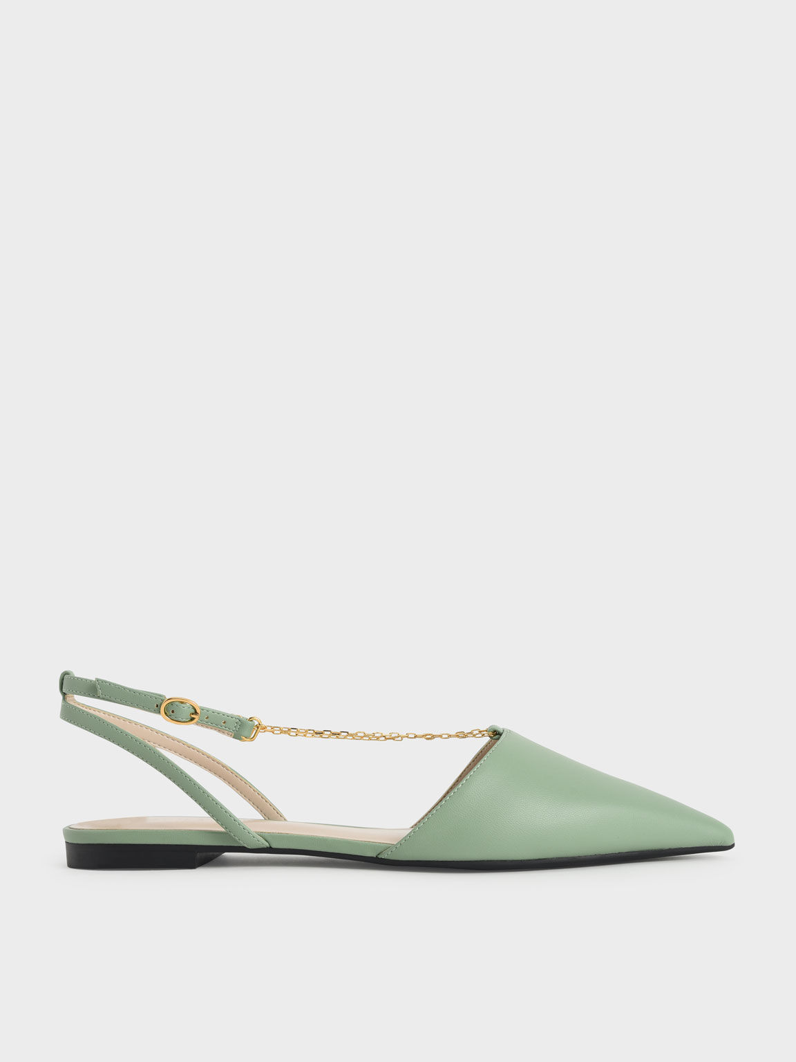 Green Chain Strap Slingback Ballerinas CHARLES KEITH International