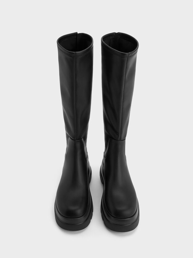 Leoi Chunky Knee-High Boots, Black, hi-res