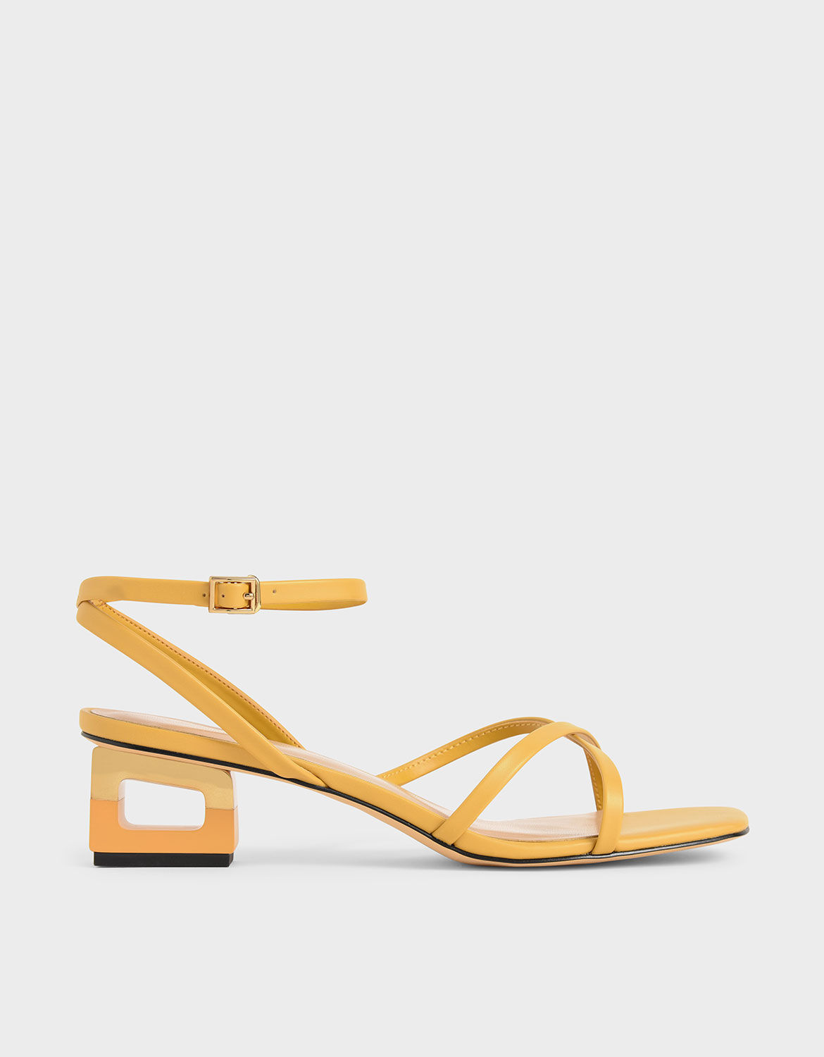 yellow stiletto sandals