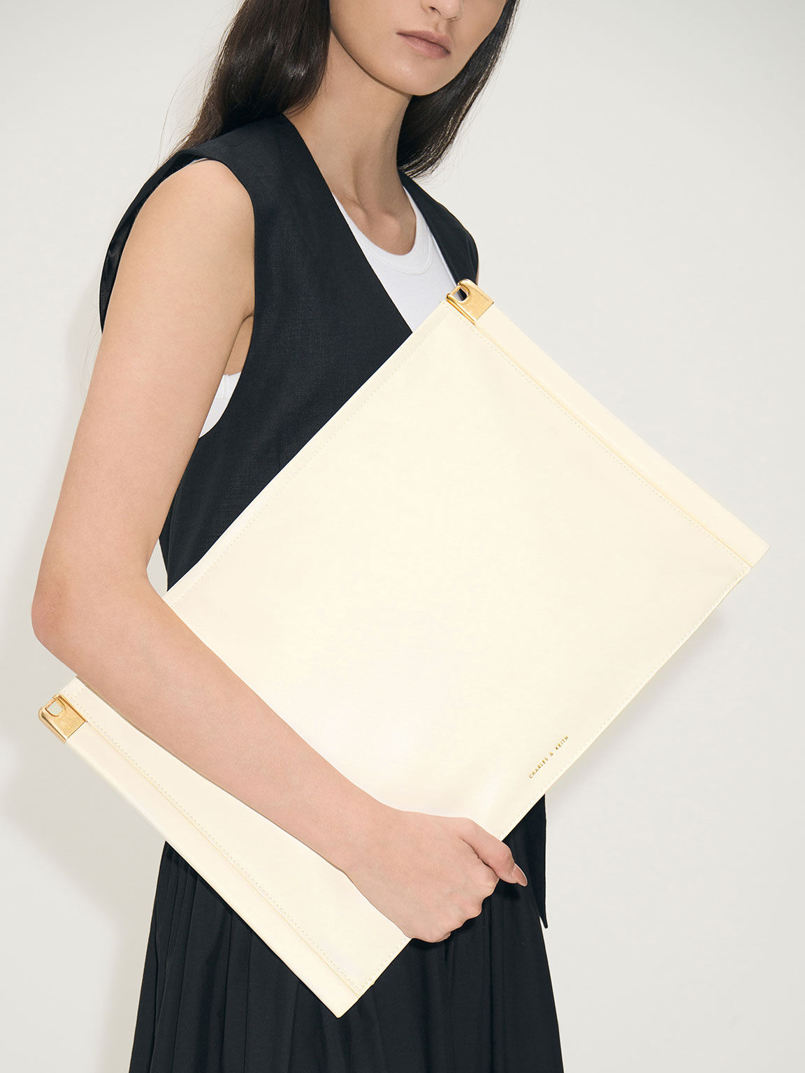 Cream Ridley Slouchy Tote Bag CHARLES KEITH SG