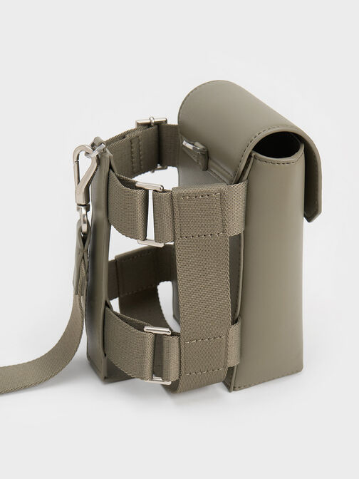 Austen Tumbler Crossbody Bag, Khaki, hi-res