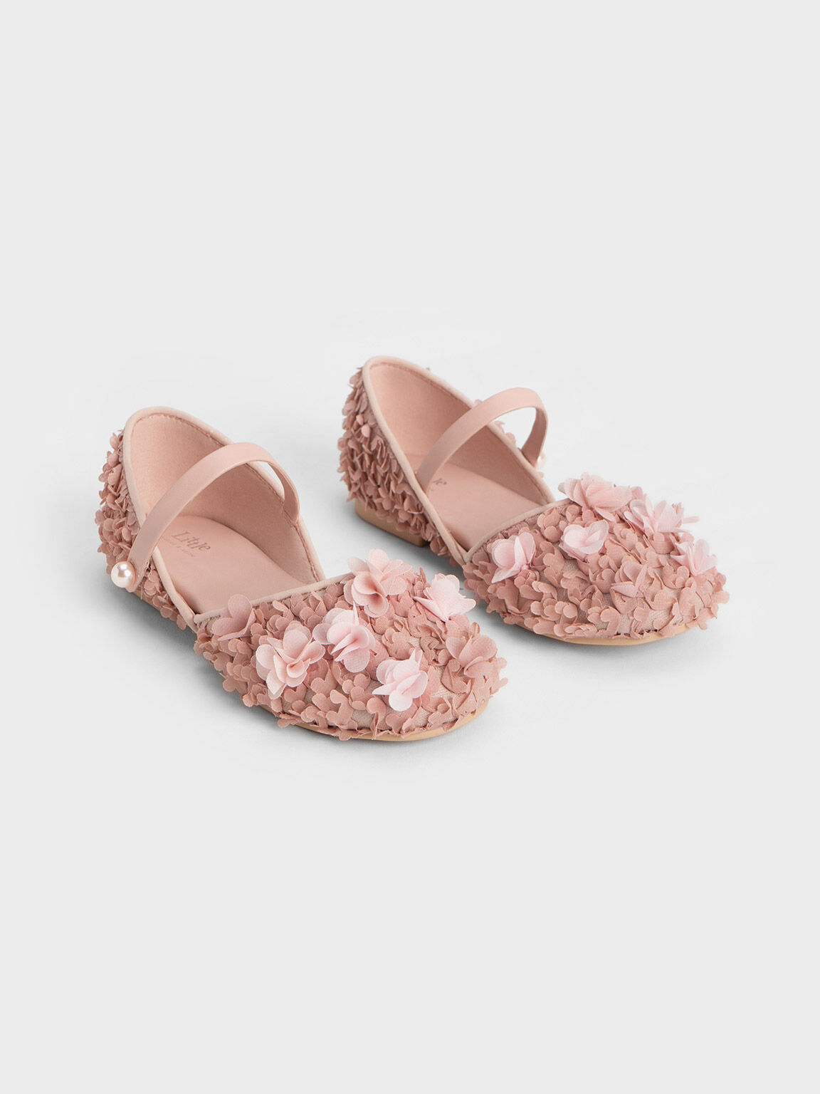 兒童花海芭蕾舞鞋, 嫩粉色, hi-res