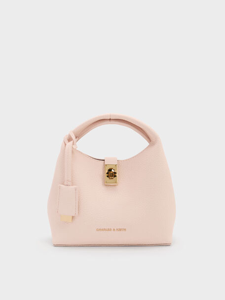 Mini Chance Turn-Lock Bucket Bag, Soft Pink, hi-res