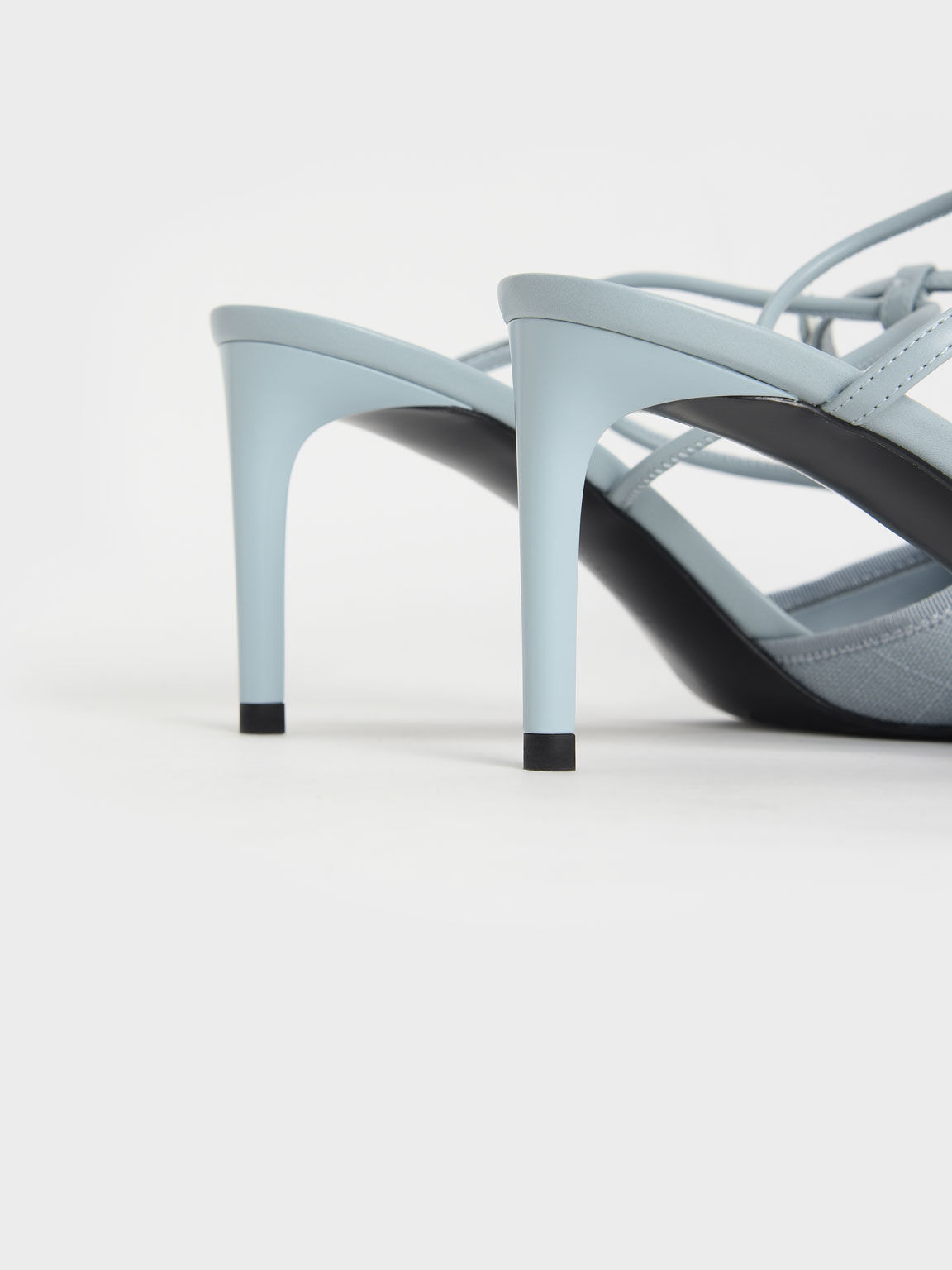 Zapatos de Tacón Asimétricos de Lino, Light Blue, hi-res