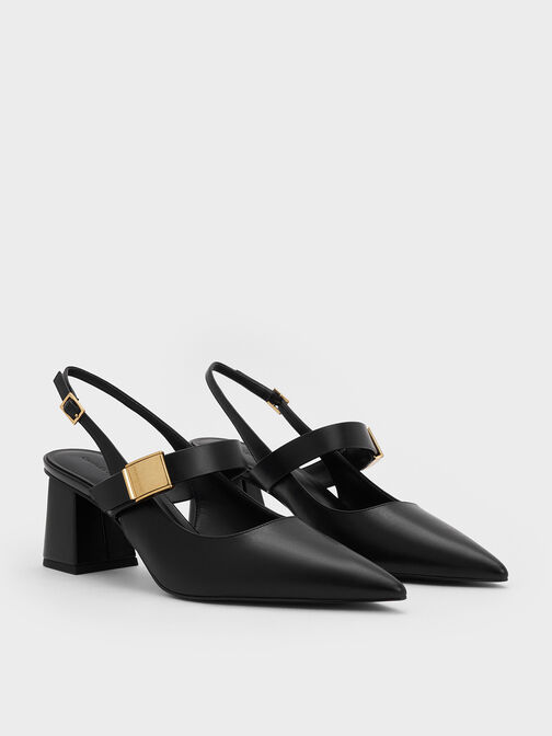 Zapatos Mary Jane destalonados Yvette, Negro, hi-res