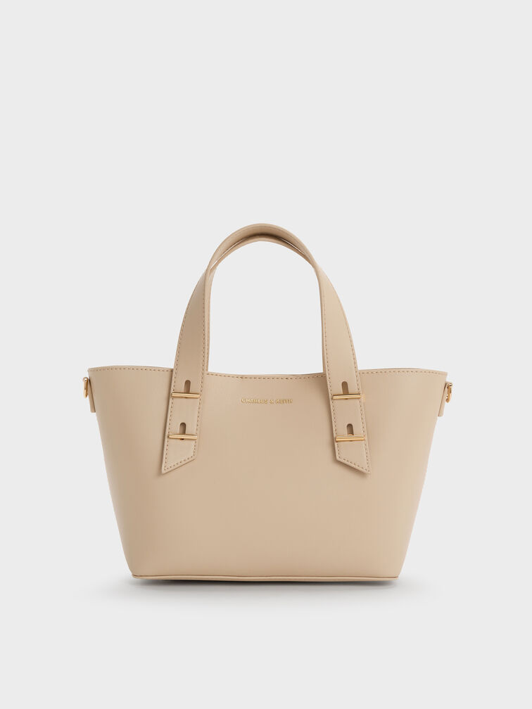 Mini Shania Double-Handle Tote Bag, Dusted Oat, hi-res