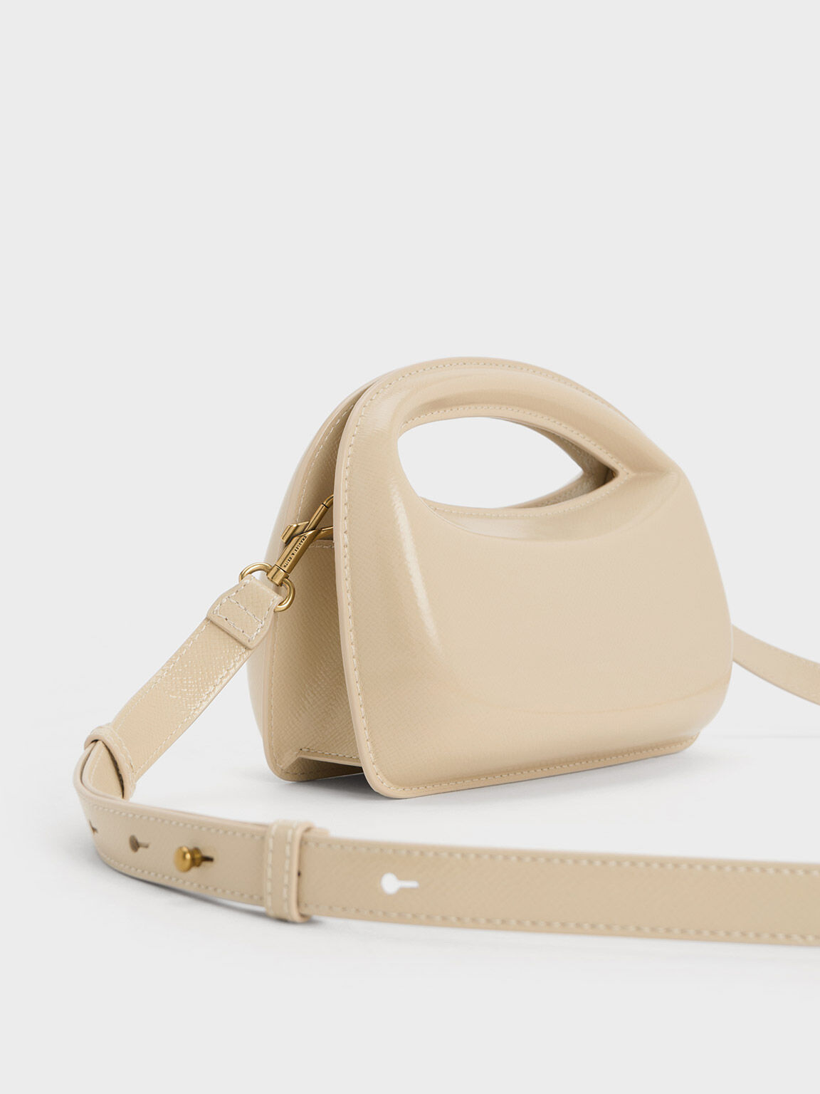 Beige top handle bag online