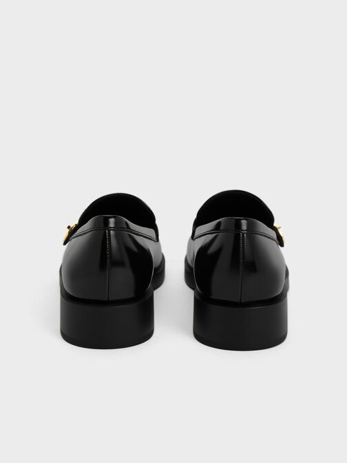 金釦樂福鞋, 亮面黑, hi-res