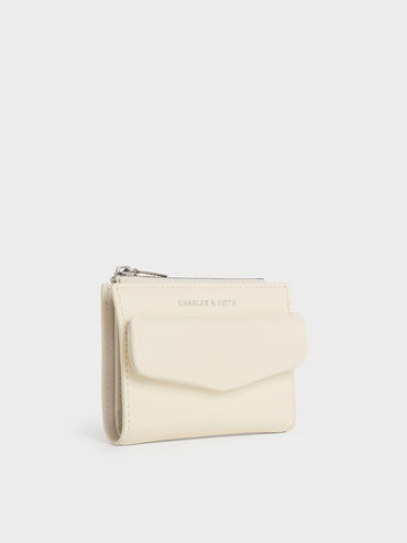 Rachel Front-Pocket Top-Zip Wallet, Cream, hi-res