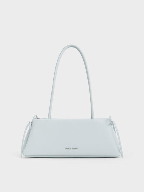 Hazel Bow Elongated Trapeze Shoulder Bag, Sea Salt Blue, hi-res