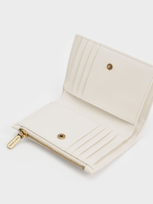 Gemma Quilted Card Holder, Cream, hi-res