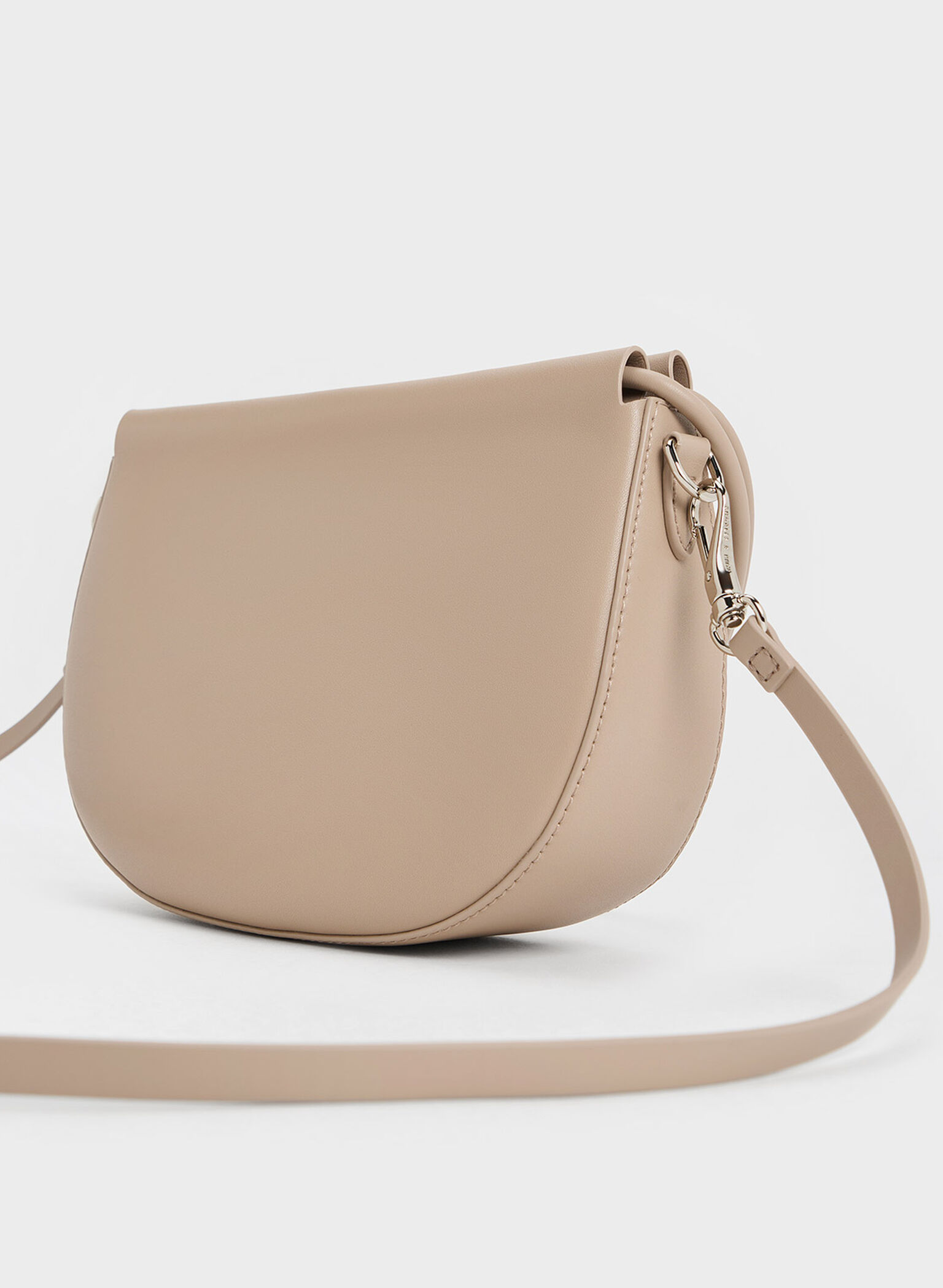 Elora Curved Top Handle Bag, Taupe, hi-res