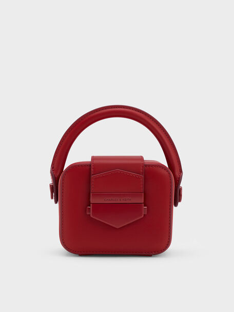 Mini Vertigo Boxy Top Handle Bag, Red, hi-res