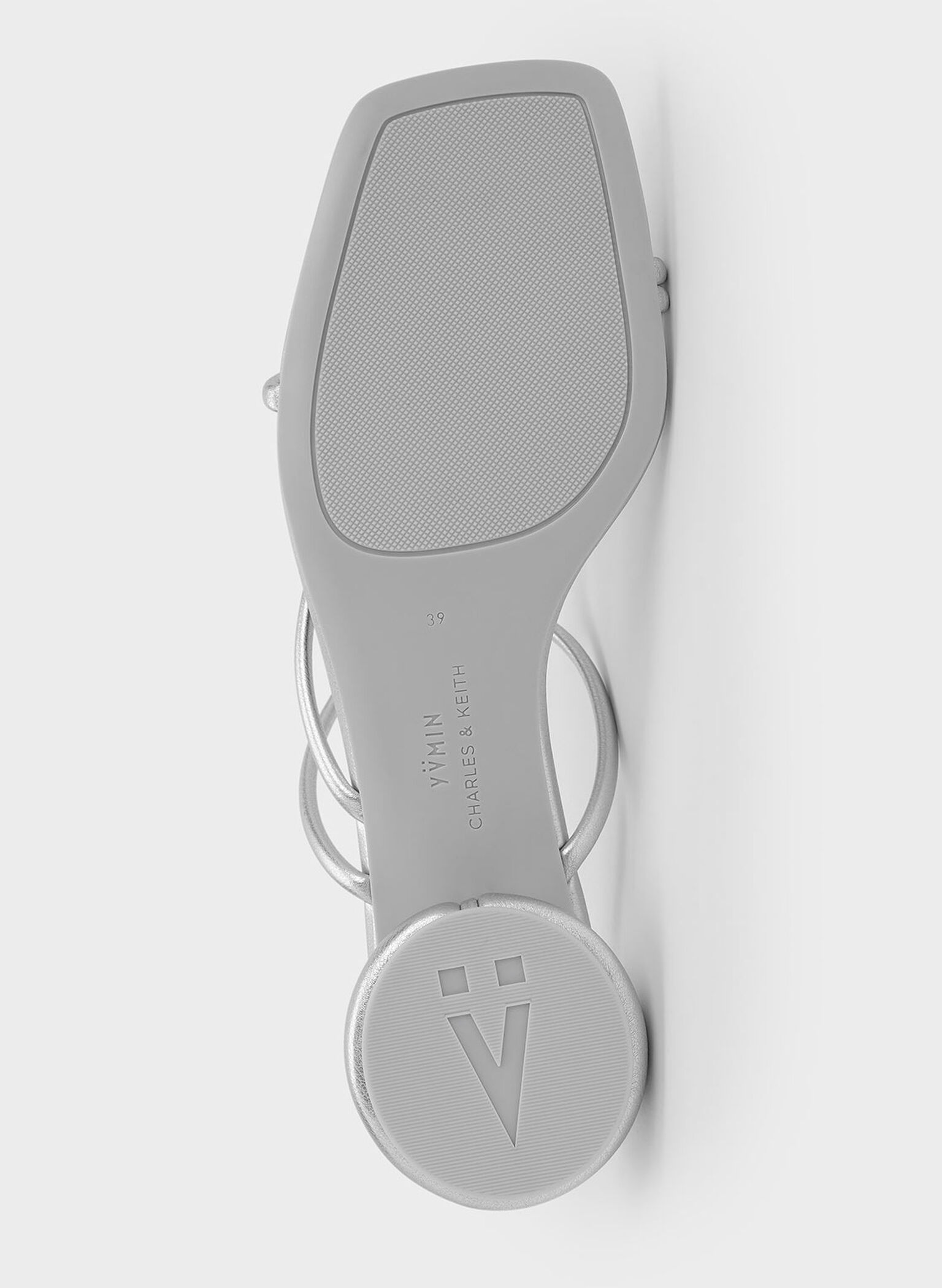 Strappy Tie-Around Sandals, Silver, hi-res