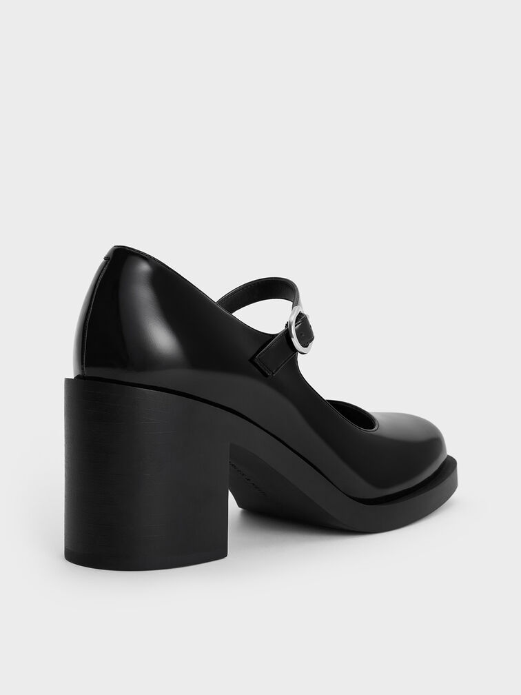 Mary Jane Block-Heel Pumps, Black Box, hi-res