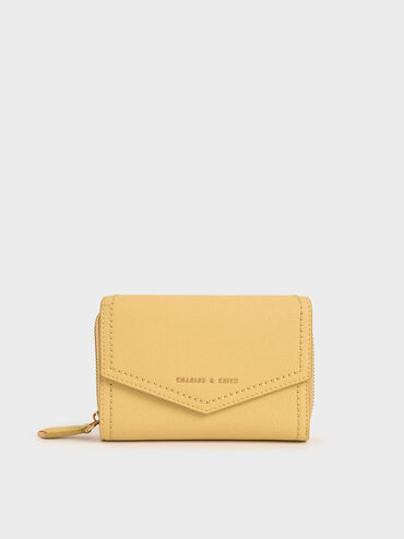 Envelope Short Wallet, Yellow, hi-res