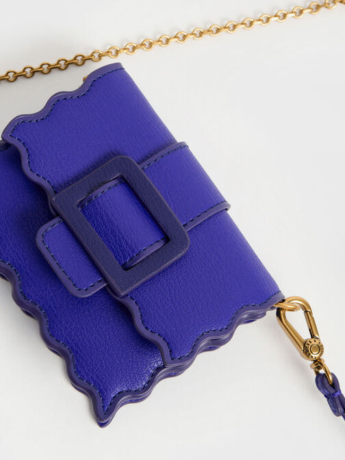 Waverly Scallop-Trim Mini Bag, Cobalt, hi-res