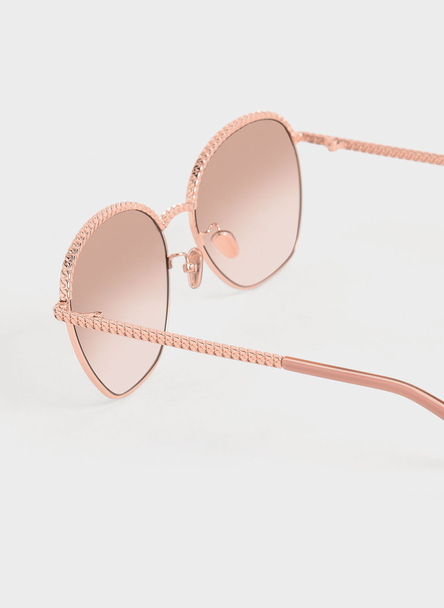Braided Butterfly Sunglasses, Oro rosa, hi-res