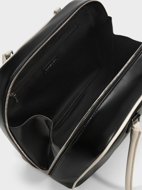 Large Sianna Two-Tone Bowling Bag, Multi, hi-res