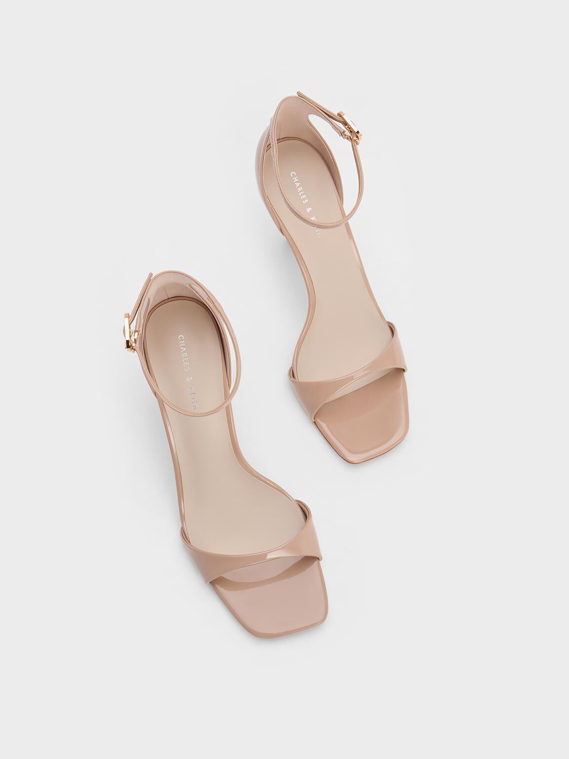 Heeled sandals without ankle strap clearance