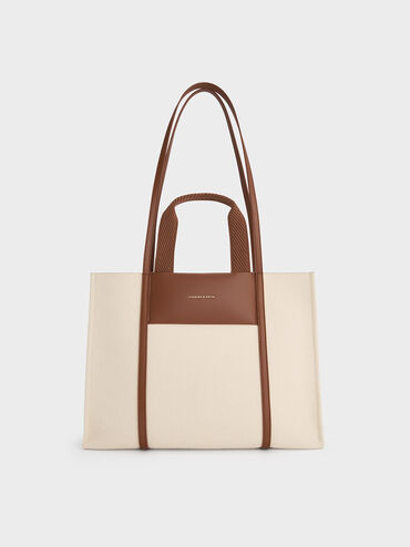 Bolso tote Shalia grande con doble asa, Multicolor, hi-res