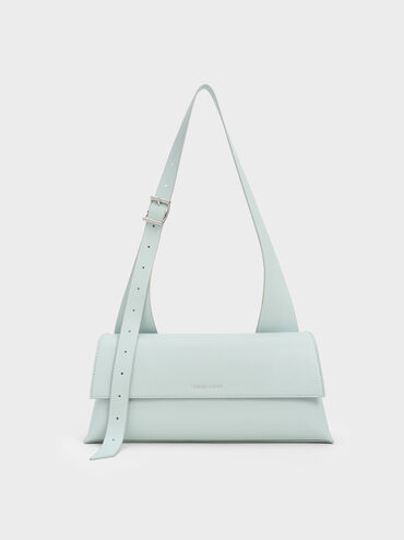 Marceline Trapeze Shoulder Bag, Sage Green, hi-res